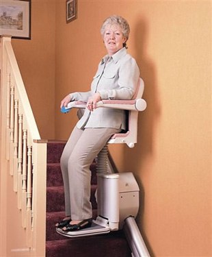 reduced width perch stairlift