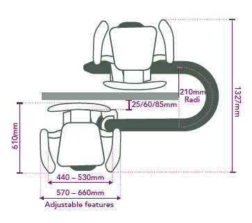 Platinum Ultimate Stairlift dimensions